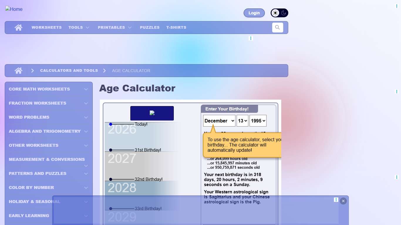Age Calculator